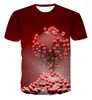 Camisetas masculinas 2023 verão geométrico redondo novidade moda camiseta cor simples impressão 3d exclusiva