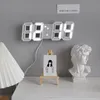 Wandklokken 3D LED Digitale Klok Decor Gloeiende Nachtmodus 3 Alarmen Elektronische Tafel 1224H voor Woonkamer 230721