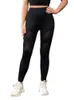 Leggings da donna Push Up Fitness Sport Pantaloni neri Vita alta Allenamento Maglia Abbigliamento da donna Leggins da yoga Palestra senza cuciture
