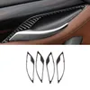 Para bmw x1 e84 2010-2015 fibra de carbono acessórios do carro interno maçaneta da porta capa quadro adesivo guarnição decal317e