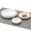 Bowls Melamine Korean Style Small Plate Imitation Porcelain Tableware White Circular Restaurant Bowl