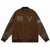 Herrjackor Mens varsity läder basebolljacka män kvinnor vintage broderi bokstäver lapptäcke college rockar hip hop bombare kappa m-2xl