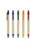 Ballpoint Pens Lot 100pcs Eco Paper Ball Pen Black Ink Tryk Ballpoint Concept Custom Pen Promocja Prezenta