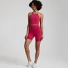 Активные наборы Wyplosz Fitness Clothing Top Женская спортивная одежда для спортивной одежды для спортивной одежды набор йоги комбинезонные шорты для спагетти ремень
