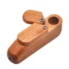 Nouveau Style Bois Naturel Portable Herbe Sèche Filtre À Tabac Tuyaux Rotatif Couverture De Stockage Innovant Stash Case Pipes À Main En Bois Fumer Cigarette Porte-Main