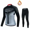 Ensembles de course 2023 hiver thermique polaire cyclisme vêtements hommes maillot costume extérieur équitation vélo vtt vêtements Ropa Ciclismo Hombre Invierno