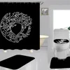 hele top douchegordijn badkamer klassiek patroon mode thuis polyester antislip mat267g