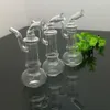 Transparent Portable Special-shaped Glass Water Tobacco Bottle Glass water hookah Handle Pipes smoking pipes High quality