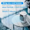 1pc Portable USB 4-in-1 Air Cooler Fan, 3 Speeds, Mini Evaporative Air Cooler Fan, Small Humidifier And Cooling Fan, Portable AC With Filter, Suitable For Bedroom