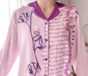 Women's Sleepwear Print Flower Sleep Set Summer Pajamas Suit For Lady Sexy Nightwear With Buttons Casual Pyjamas Pour Femme Lingerie Sleepwear 230721