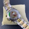 Schoon CF herenhorloge SA4130 automatische chronograaf gouden 904L stalen strip emaille zwarte wijzerplaat diameter 40 mm 12,2 mm saffierkristalglas waterdicht