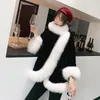 Women's Fur 2023 Genuine Imitation Mink Cashmere Winter Parka Fashion Cape Shawl Thick Casual Warm Coat