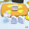 Bakning formar 4st/set julserie Plastisk kex Mögel DIY Kök Kakan Dekoration Verktyg Cookie Cutter Stamp Fondant Embioner Die