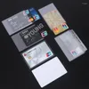 Bandes de carte 10pcs / lot Slevés de protection transparents Banque Ban Bus étanche ID Document Document Business Cover Purse Sacs