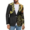 Abiti da uomo Polinesiano Tribale Samoano Totem Tatuaggio Samoa Stampe Stile Moda Slim Giacca da lavoro Casual Blazer con scollo a V Cappotto