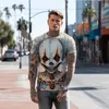 Herr t -skjortor sommar -tröja clown docka 3d tryckt gotisk stil casual mode trend