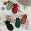 Zapatillas de verano para bebés, sandalias para niños y niñas, niños pequeños, zapatos de princesa huecos, zapatos de playa de gelatina de caramelo, zapatillas romanas para niños 230721