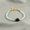 Strand Femmes Pierre Naturelle Perlé Bracelet De Mode Perles Brillantes À La Main Plaqué Or Queue Chaîne Boho Bijoux Accessoires En Gros