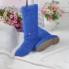 Boots Hollow Breathable Shoes Fashion Mesh Knit Line High To Help Summer Women's Knee Tube