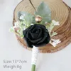 Dekorative Blumen, künstliche künstliche Hochzeit-Anstecknadeln, weiß, rosa, Bräutigam, Boutonniere, Knopfloch-Brosche, Blumen- und Hochzeitsaccessoires