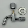 Bathroom Sink Faucets High Neck Knob Plating G1/2 Inch DN15 Basin Tap Alloy Bibcock Washing Machine Fast On Faucet