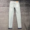Jeans pour hommes bleu clair délavé peinture en aérosol effet éclaboussures pantalons minces hommes 230721