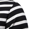 T-shirts pour hommes de haute qualité 2023 printemps décontracté T-shirt à manches longues en coton haut à rayures col rond chemise pure