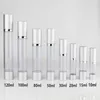 15 ml 30 ml 50 ml Lege Cosmetische Airless Fles Zilver Hervulbare Plastic Pomp Flessen voor Vloeibare Lotion Essentie