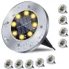 4/8/16 LED Solar IP65 Waterproof Light for Home Yard Podjazd Lawn Droga Ground Deck Garden Pathway Lampa Lampa Lampa Outdood Podziemne panele słoneczne