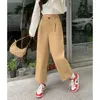 Calças femininas Primavera Autumn moda casual mulheres mulheres mulheres garotas japonesas pernas largas gotas atacado 2