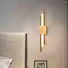 Lampada da parete Minimalista Long Strip Soggiorno TV Sfondo Corridoio Corridoio Camera da letto Comodino Dimmer tricolore