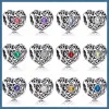 925 Sterling Silver Charms for Jewelry Making for Pandora Beads Twelve Months Gemstone Charms Set Pendant DIY Fine Beads Jewelry