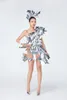 Stage Wear Silver Futuristic Sci-fi Costume Women's Parade Theme Dance Static Exhibition