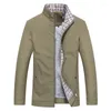 Men's Jackets Spring And Autumn 2023 Jacket Middle-aged Elderly Business Casual Stand Up Collar Loose Men Clothing