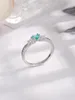 Cluster-Ringe 2023 Modischer europäischer und amerikanischer S925 Sterling Silber Ring Deluxe Blue Parcel Zirkon Diamant für Frauen