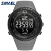 Smael Brand New Electronics Watch Analog Quartz wristwatch Horloge 50メートル防水アラームメンズウォッチkol saati 1237273w