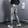 Мужские джинсы корейский издание модное бренд Broken Hole Fashion Brand Acygen Wersatile Casual Slim Fit Маленькие ноги для мужчин 230721