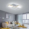 Plafoniere 2023 LED Lampada dimmerabile Moda moderna Creativo Grigio Quadrato / Apparecchio rettangolare per soggiorno Camera da letto Ristorante