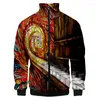 Men's Jackets Mens Women 3d Print Spring Autumn Jacket Zipper Hoodies Music DJ Art Stand-up Collar Sweater Long Sleeve Sweatshirts Custom