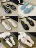 Französische Hausschuhe Marke Sandalen 2c Channel Casual Mule Maultier Flat Beach Low Heel Flip Flops Damen Fashion Shoes Designer 01