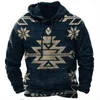 Felpe con cappuccio da uomo Felpa invernale Harajuku Ethnic Wind Graphics Camicia pullover per abiti retrò 2023 Felpa con cappuccio da uomo allentata Casual Street