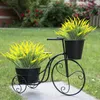 Fleurs décoratives 6 pièces plantes artificielles durables Faux résistant aux UV aucun arrosage requis fausse herbe avec décoration de verdure de jardin