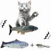 Cat Supplies Wagging Catnip Toy Fish Dancing Moving Floppy Fishes Cats Playmate USB Charging Simulation Electronic Pets Toys266Y