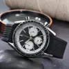 Designer Mens Moon zegarek Wysokiej jakości sześć es mineralnych wzmocniona szklana marka lustrzana chronograf gumowy pasek wodoodporny designerskie zegarki designerskie