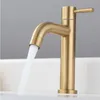 Brosse or unique bassin froid robinet 304 SUS matériel bassin mélangeur salle de bain évier robinet eau lavage mitigeur