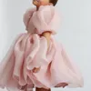 Fille princesse Vintage robe Tulle enfant Vestido manches bouffantes rose fête de mariage anniversaire Tutu robe enfant vêtements 2-10Y