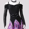 Stage Wear Ballroom Dance Competition Dress Modern Performance Diamond Studded