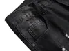 Mens Jeans ripped stretch jeans black motorcycle slim casual 230721