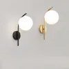 Wandlampen Nordic Glazen Bol LED Licht Voor Woonkamer Decoratie Interieur Slaapkamer Nachtkastje Verlichting Armatuur Blaker Thuis Lamp