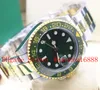 5 Colors GMT Work 18k Yellow Gold And Stainless Steel Black Green Blue Dial Mens Watch 116713 Asia 2813 Movement Automatic Mens Wrist Watches